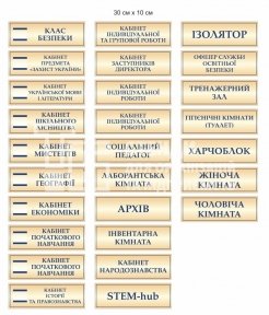 Таблички на двері для школи | Назви кабінетів та класів 