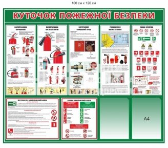 Куточок пожежної безпеки від Stend-TB