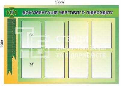 Документація чергового підрозділу - стенд