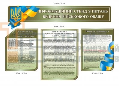 Набір стендів з питань ведення військового обліку