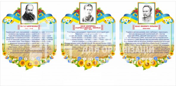 Стенди для кабінету української мови та літератури