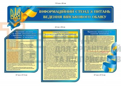 Комплект стендів з питань ведення військового обліку