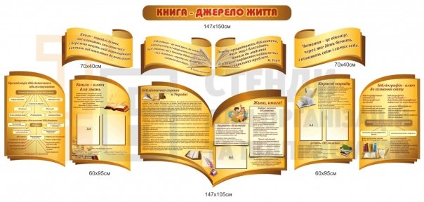 Комплект стендів для бібліотеки