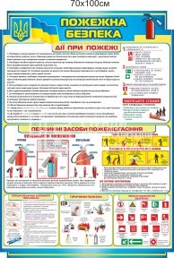 Стенд пластиковий з пожежної безпеки