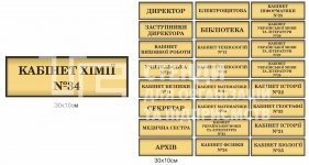 Таблички на двері ліцею 