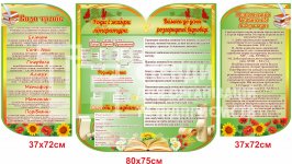 Стенди у кабінет української літератури