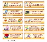 Таблички для освітнього закладу