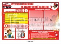 Куточок пожежної та техногенної безпеки стенд
